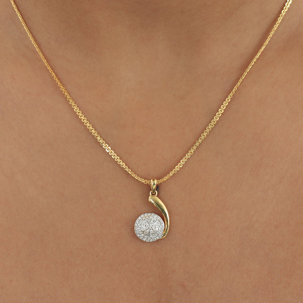 Elegant 0.44 Ct 18K Gold Pendant IGI Certified Natural Diamond for Women