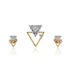 IGI Certified Natural G-H-I VS Diamond Pendant 1.12 ct 18K Gold Necklace