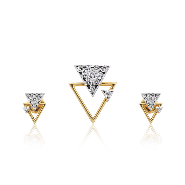 IGI Certified Natural G-H-I VS Diamond Pendant 1.12 ct 18K Gold Necklace