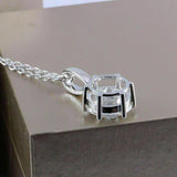 2.60 ct DEW Certified Moissanite Pendant Birthday Gift for Her 18K Gold Plated