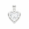 7.50ct DEW White Moissanite Heart Cut Pendant Necklace