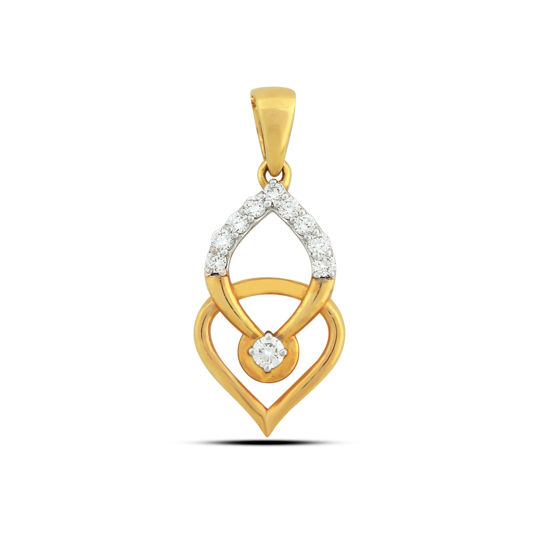 0.26 Ct IGI Certified Natural Diamond Necklace Pendant in 18K Gold for Women