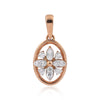 0.58 Ct.18KT Rose Gold Pendant And Earrings Set with  Natural Diamonds, IGI Cert
