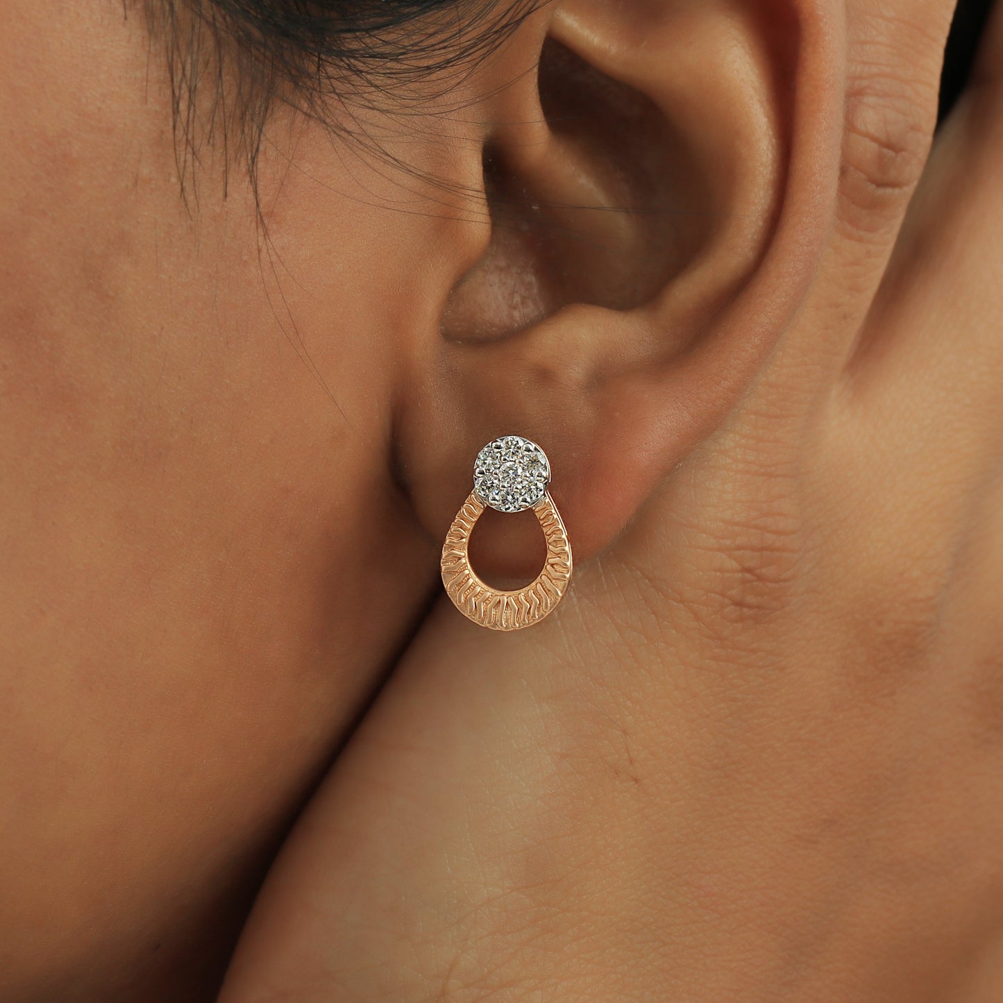 18KT Gold IGI Certified 0.32 Ct. Natural Diamond Stud Earrings gift for wife