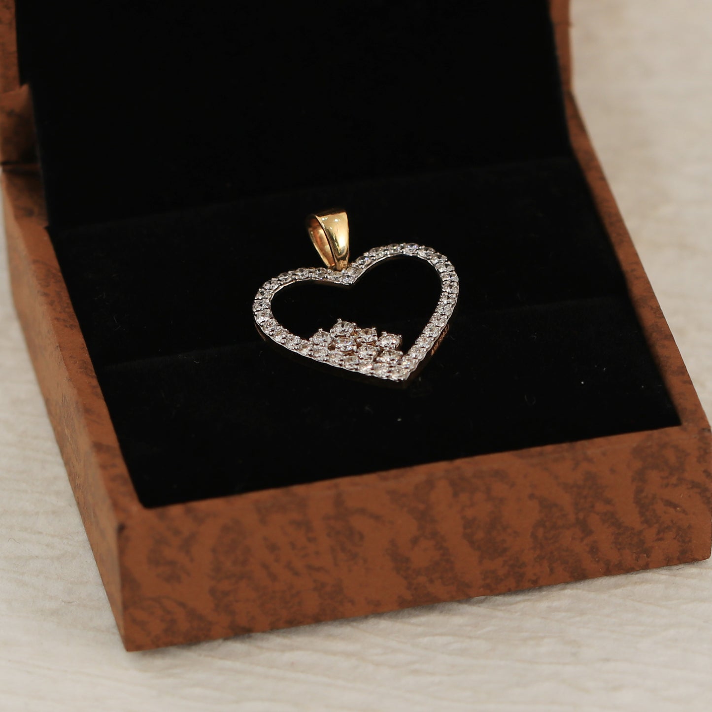 Heart-Shaped Diamond Pendant