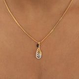 Luxury 18K Gold Pendant 0.26 Ct Natural Diamond Jewellery IGI Certified Jewellery