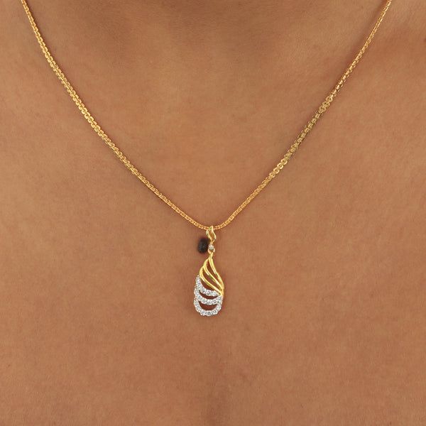 Luxury 18K Gold Pendant  0.26 Ct Natural Diamond Jewellery IGI Certified Jewellery