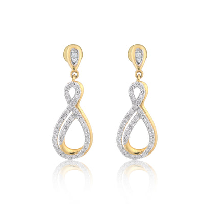 0.70 Ct. IGI Certified  18K Solid Gold Natural Diamond Earrings for Women