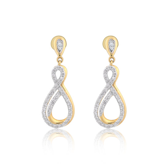 0.70 Ct. IGI Certified  18K Solid Gold Natural Diamond Earrings for Women