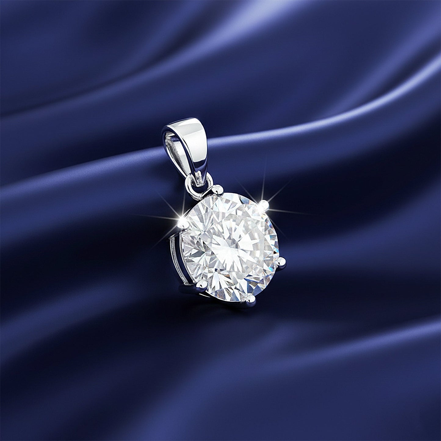 20 ct DEW F VS1 Moissanite Pendant in Gold Vermeil – Perfect Gift for Her This Fall