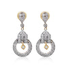 1.05 Ct. IGI Certified Natural Diamond  Dangle Earrings in 18K Yellow Gold