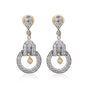 1.05 Ct. IGI Certified Natural Diamond  Dangle Earrings in 18K Yellow Gold