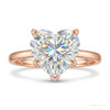4.00 ct DEW Certified Heart Cut Solitaire White Moissanite In Ring 18K Gold Plated Verm 18K Gold Plated – white background main image