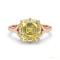 4.00 ct DEW Champagne Treated Moissanite Ring in – Certified Beauty 18K Gold Plated Ver 18K Gold Plated