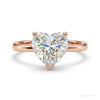 4.00 ct DEW Heart Cut White Moissanite Ring Romantic Gift for Her 18K Gold Plated Verme 18K Gold Plated – white background main image