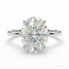 4.10 ct DEW Certified Radiant Cut White Solitaire Moissanite Ring 18K Gold Plated Verme 18K Gold Plated – white background main image
