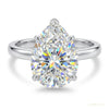4.10 ct DEW Radiant Cut Off White Moissanite Ring in Certified Shine 18K Gold Plated Ve 18K Gold Plated – white background main image