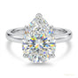 4.10 ct DEW Radiant Cut Off White Moissanite Ring in Certified Shine 18K Gold Plated Ve 18K Gold Plated