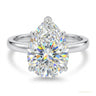 4.10 ct DEW Radiant Cut Off White Moissanite Ring in Certified Shine 18K Gold Plated Vermeil in 18K Gold Plated Vermeil
