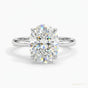 4.12 ct DEW Certified White Moissanite Solitaire Ring in – Holiday Gift 18K Gold Plated