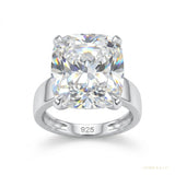 4.35 ct DEW Certified White Moissanite Ring in – Anniversary Gift for Wife 18K Gold Pla 18K Gold Plated – white background main image
