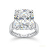 4.35 ct DEW Certified White Moissanite Ring in – Anniversary Gift for Wife 18K Gold Plated in 18K Gold Plated Vermeil
