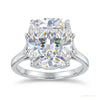4.50 ct DEW Radiant Cut White Treated Moissanite Solitaire Ring in WOW 18K Gold Plated 18K Gold Plated – white background main image