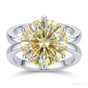 4.55 ct DEW Certified White Moissanite Ring – Birthday Gift for Women in 18K Gold Plate 18K Gold Plated