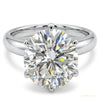 4.60 ct DEW Statement Moissanite Ring Party Wear Jewellery Gift for Her 18K Gold Plated V 18K Gold Plated – white background main image