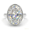 4.80 ct DEW Certified White Moissanite Solitaire Ring in – Gift for Him 18K Gold Plated – white background main image