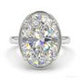 4.80 ct DEW Certified White Moissanite Solitaire Ring in – Gift for Him 18K Gold Plated