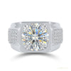 4.90 ct DEW Certified White Moissanite Ring – Wedding Jewellery in 18K Gold Plated Vermei 18K Gold Plated – white background main image