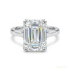4.95 ct DEW Certified White Moissanite Solitaire Ring – Gift for Wife in 18K Gold Plate 18K Gold Plated – white background main image
