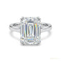 4.95 ct DEW Certified White Moissanite Solitaire Ring – Gift for Wife in 18K Gold Plate 18K Gold Plated