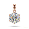 4 ct DEW Certified Moissanite Solitaire Pendant Gold Vermeil Anniversary Jewellery – white background main image