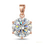 4.00ct DEW White Moissanite Round Pendant Necklace