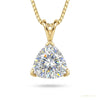 4.10 ct DEW White Moissanite Solitaire Pendant in Gold Vermeil Certified Gift – white background main image