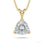 4.10 ct DEW White Moissanite Solitaire Pendant in Gold Vermeil Certified Gift