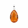 GEMHUB Yellow Citrine Pear 105 Ct natural gemstone pendant in 925 sterling silver
