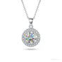 4.50 ct DEW Certified F VS1 White Moissanite Pendant in Gold Vermeil Labor Day Gift