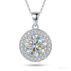4.50 ct DEW Round Moissanite Pendant in Gold Vermeil Certified for Holiday Deals – white background main image
