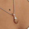 0.24 Ct Diamond Pendant Necklace IGI Certified 18K Gold H-I VS Luxury