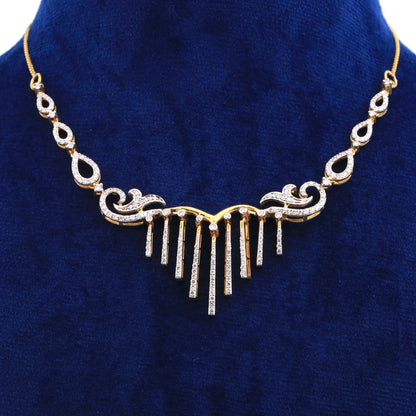 Charming Diamond Necklace and Earring Set