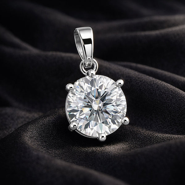 20 ct DEW F VS1 Moissanite Pendant in Gold Vermeil – Perfect Gift for Her This Fall