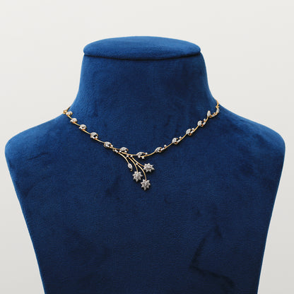 Golden Aurora Diamond Necklace Set