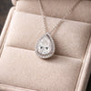 25.50 ct DEW Certified White Moissanite Pendant in 925 Silver – Anniversary Gift
