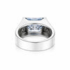 15.80 ct DEW Princess Cut Blue Moissanite Ring for Men in – Statement 18K Gold Plated V 18K Gold Plated