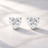 4 ct DEW Certified Treated White Moissanite Solitaire Studs Great Shine 18K Gold Plated