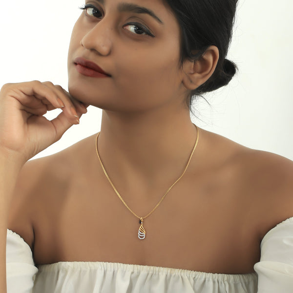 Luxury 18K Gold Pendant  0.26 Ct Natural Diamond Jewellery IGI Certified Jewellery