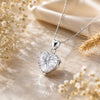 7.50ct DEW White Moissanite Heart Cut Pendant Necklace